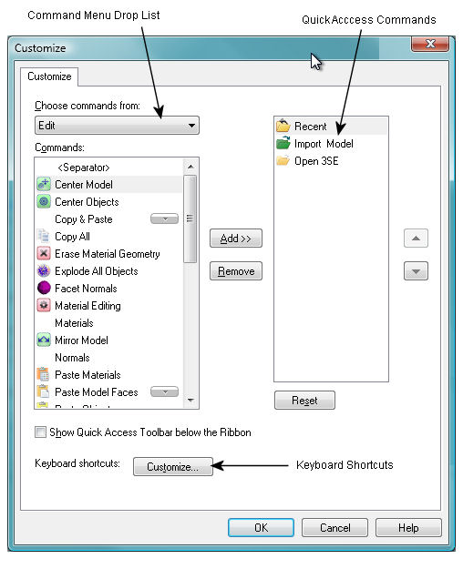 Customize Options